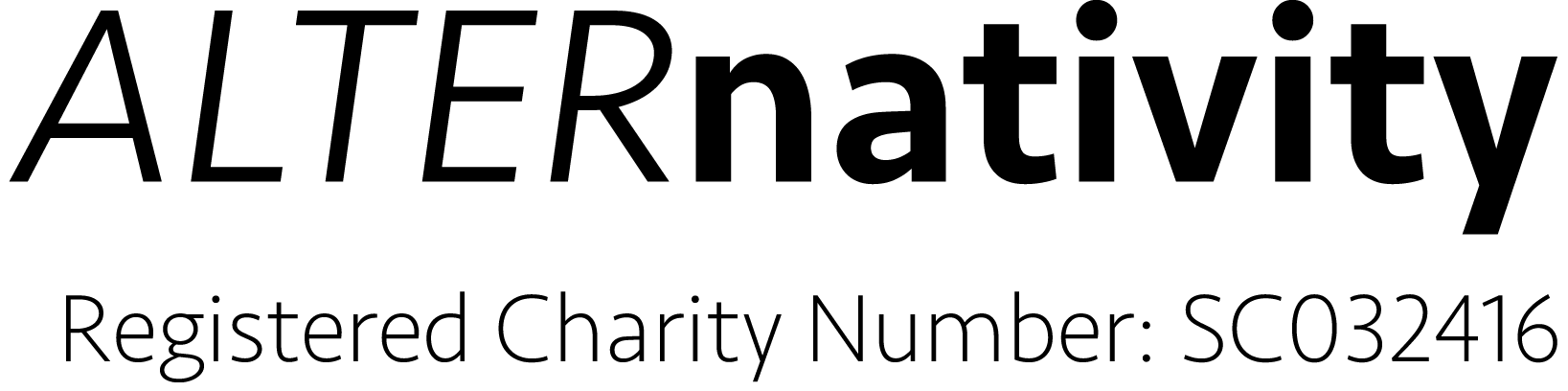 ALTERnativity logo with charity number SC032416